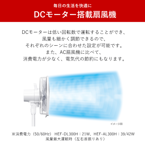 日立 HEF-DL300H リビング扇 扇風機 DCモーター 送料無料(沖縄・離島を除く)