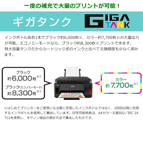 CANON G6030 ビジネスインクジェットプリンター 特大容量タンク搭載 ブラック 送料無料(沖縄・離島配送不可)