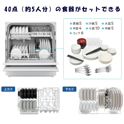 Panasonic NP-TA4-W 食器洗い乾燥機 ストリーム除菌洗浄 送料無料(沖縄・離島への配送不可)
