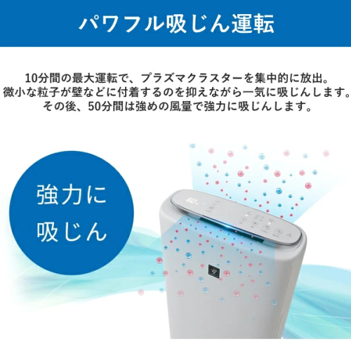 SHARP KI-TS50-W 加湿空気清浄機 プラズマクラスター25000搭載 ホワイト 送料無料(沖縄県・離島除く)