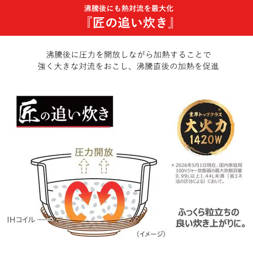 東芝 RC-10MGA(K) 真空圧力IH炊飯ジャー 炎匠炊き 5.5合 グランブラック 炊飯器 送料無料(沖縄県・離島除く)