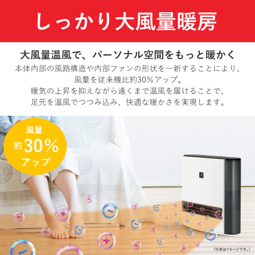 SHARP HX-RK12-W WHITE セラミックファンヒーターは加湿機能付きを選ん