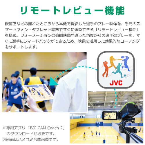 JVC GY-TC100 スポーツ向けビデオカメラ 送料無料(沖縄県・離島除く)