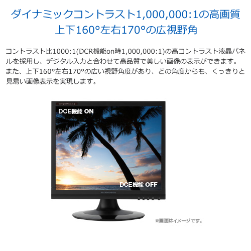 GREEN HOUSE GH-LCS17C-BK 17型 TNパネル 液晶ディスプレイ スクエア SXGA ノングレア ブラック 送料無料(沖縄県・離島除く)