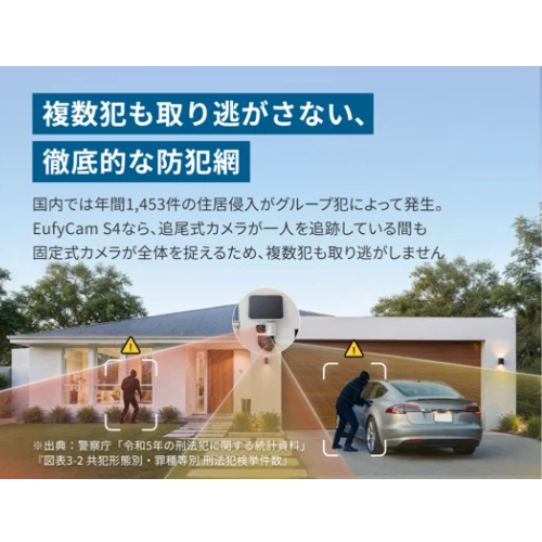 Anker Eufy eufyCam S4 T81723W1 防犯カメラ 送料無料(沖縄県・離島を除く)