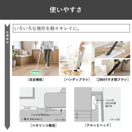 HITACHI 日立 PV-BG1000R(W) 自動ごみ収集ドック付き らくメンテスティック コードレス式 スティッククリーナー ナチュラルホワイト 送料無料(沖縄県・離島除く)