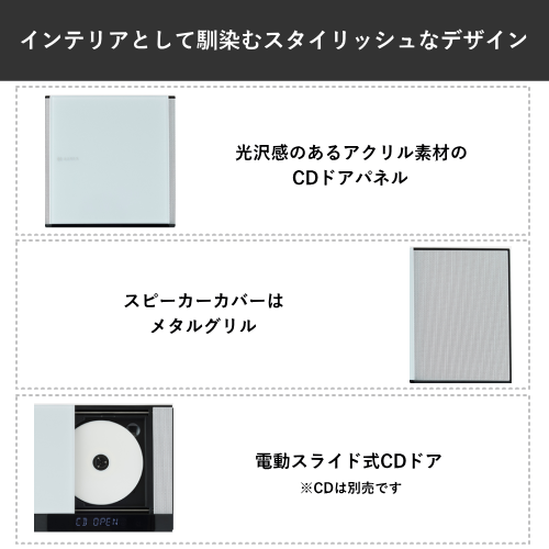 東芝 AX-WSS60(W) AUREX スリム型サウンドシステム ミニコンポ ホワイト 送料無料(沖縄県・離島を除く)
