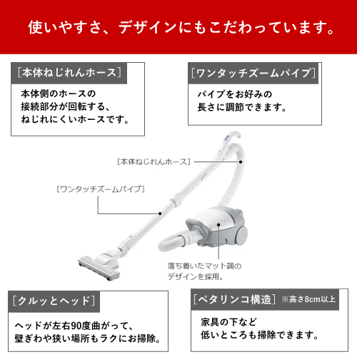 HITACHI 日立 CV-KV70M(W) かるパック 紙パック式クリーナー ホワイト 送料無料(沖縄県・離島除く)