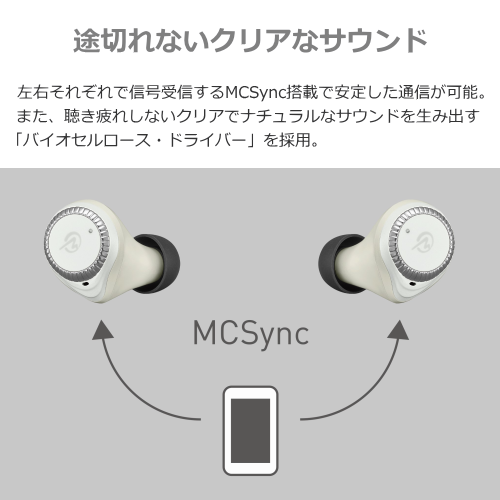 M-SOUNDS MS-TW33BK 両耳カナル型Bluetoothイヤホン 完全ワイヤレス ブラック×シルバー 送料無料(沖縄県・離島を除く)