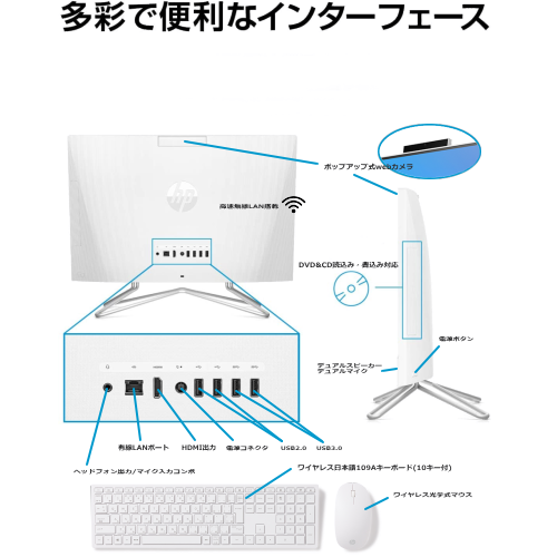 HP 9EH11AA-AAKG All-in-One 22-df0000jp スタンダードモデル Office搭載 オールインワンPC 送料無料