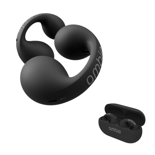 ambie  sound earcuffs AM-TW01 ブラック オープンイヤー型ワイヤレスイヤホン  送料無料（沖縄県・離島を除く）
