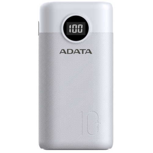 ADATA AP10000QCD-DGT-CWH Power Bank モバイルバッテリー 大容量 10000mAH 3ポート PD対応 ホワイト 送料無料