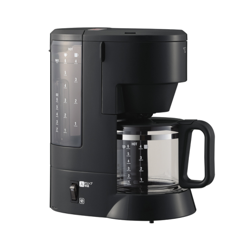 象印 EC-MA60-BA ドリップ方式 コーヒーメーカー ダブル加熱 高温抽出 1～6杯 ブラック 送料無料(沖縄県・離島除く)