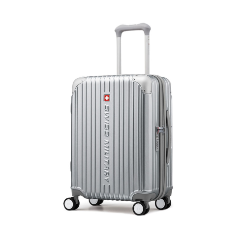 SWISS MILITARY CYGNUS シグナス スーツケース 42L 機内持ち込み可 メタルシルバー SM-A820 送料無料