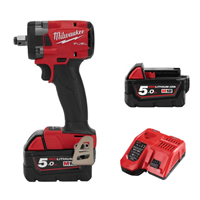 Milwaukee ミルウォーキー M18 FIW212-502X JP 電動工具 M18 FUEL 1/2インチ 339Nm インパクトレンチ（充電器・バッテリー2個付） 送料無料（沖縄県・離島を除く）